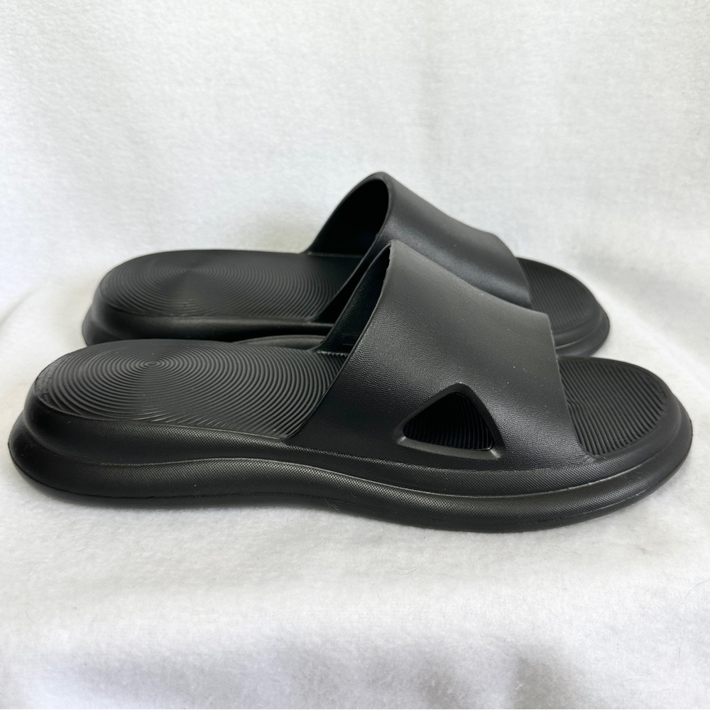 Omega Walk Non Slip Pillow Slide Sandals Slippers 10 Black Comfy Cushion